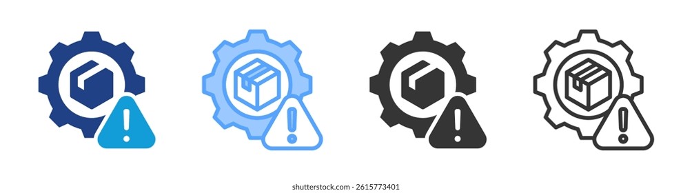 Risk icon set multiple style collection