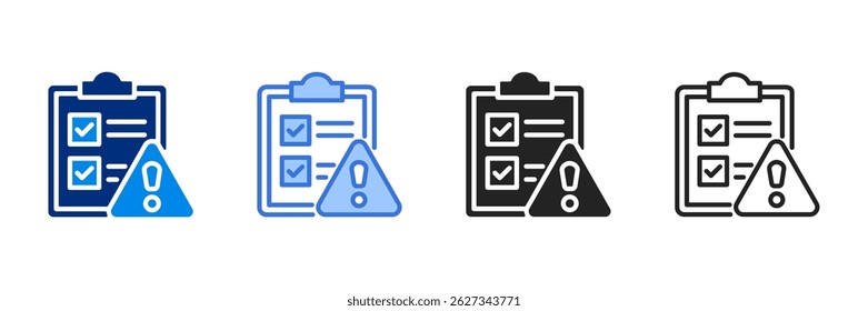 Risk Icon Set Multiple Style Vector Illustration
