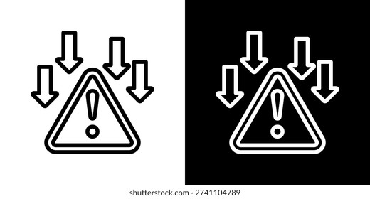 Risk Icon Set Vector Collection Isolated In Black And White