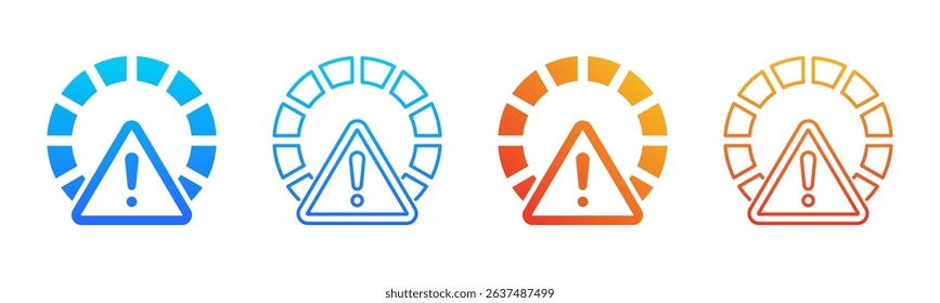 Risk icon sheet multiple style collection