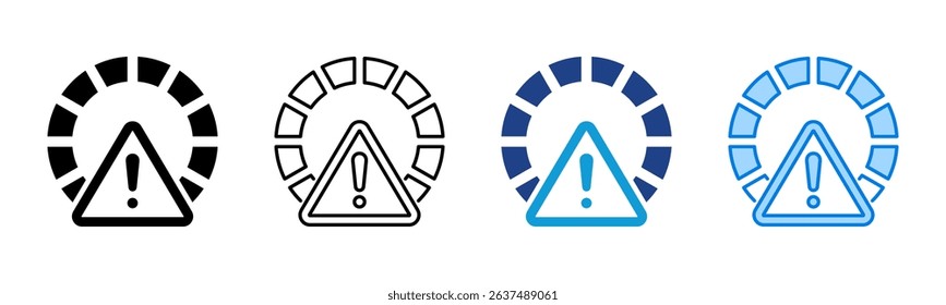 Risk icon sheet multiple style collection