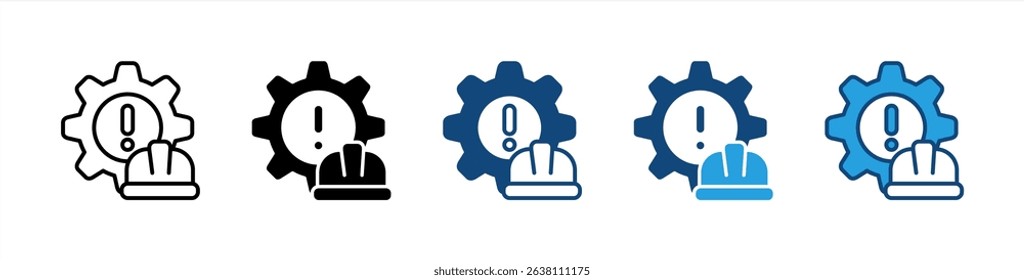 Risk icon sheet multiple style collection