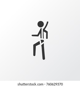 Risk Icon Symbol. Premium Quality Isolated Safety Harness Element In Trendy Style.