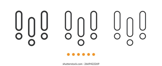 Ícone Risco. Vetor de ícone de linha fina