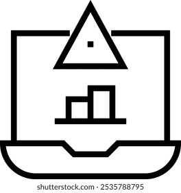 risk icon. Thin linear style design isolated on white background