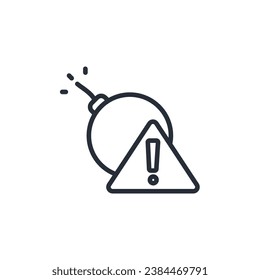 risk icon. vector.Editable stroke.linear style sign for use web design,logo.Symbol illustration.