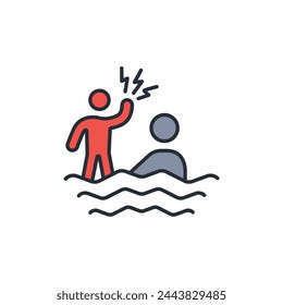 icono de riesgo. vector.Trazo editable.signo de estilo lineal para el uso de diseño web,logo.Ilustración de símbolo.