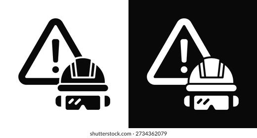 Risk Icon White And Black Background Style