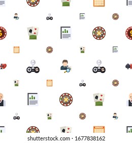 risk icons pattern seamless. Included editable flat Annual report, tax consultant, Bingo, poker, Cheat, roulette, gambling, Croupier, casino Chip icons. risk icons for web and mobile.