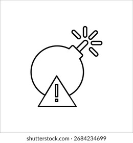 risk icons. simple line vector