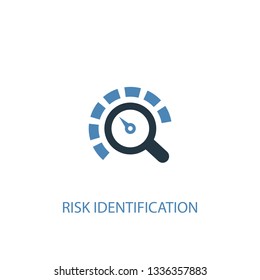 Risk Identification concept 2 colored icon. Simple blue element illustration. Risk Identification concept symbol design. Can be used for web and mobile UI/UX