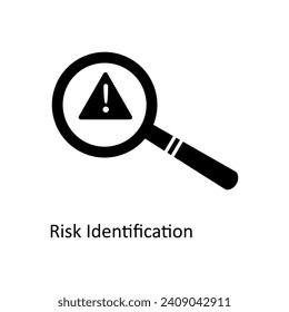 Risk Identification icon. Creative Risk Identification icon for risk management flat illustration on white background..eps