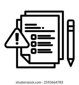Risk Identification Icon in Glyph Style. Simple Vector Design. Simple Vector Glyph Icon