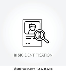 risk IDENTIFY ICON. Identity card line icon