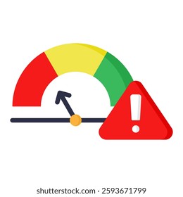 Risk Indicator Icon in Flat Color Style. Simple Vector Design. Simple Vector Flat Icon