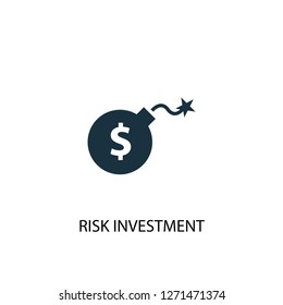 risk investment icon. Simple element illustration. risk investment concept symbol design. Can be used for web and mobile.