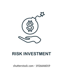 Risk Investment icon. Simple element from risk management collection. Creative Risk Investment icon for web design, templates, infographics and more