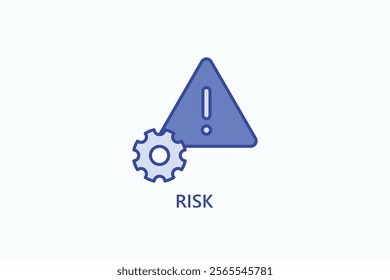 Risk isolated vector, icon or logo sign symbol illustration