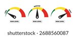 Risk level gauge. Risk Meter Gauge Set