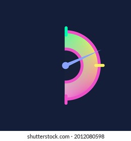 Risk level icon in neon colors
