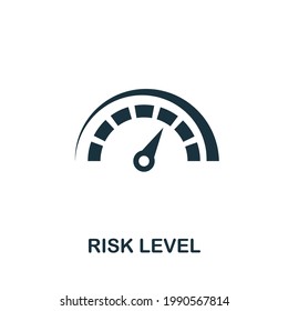 Risk Level icon. Simple creative element. Filled monochrome Risk Level icon for templates, infographics and banners