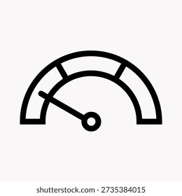 Risk level indicator compliance icon for client rating and AML monitoring in financial verification systems rounded outline editable stroke vector.