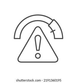 Risk level line outline icon