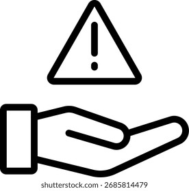 Diseño de Vector de icono de línea de riesgo