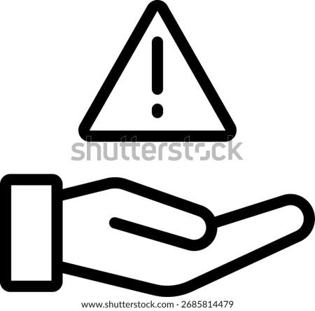 Risk Line Icon Vector Design