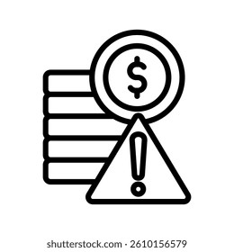 Risk Line Vector Illustration On White Background.