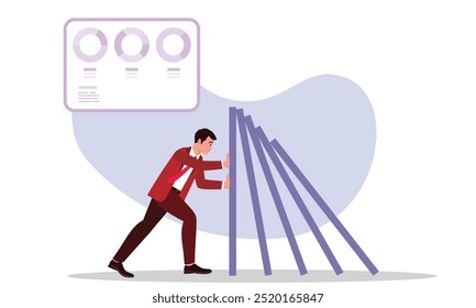 Risk management and Risk Assessment level data in Business Risks assist failure in Business Risk. Project manager protecting from business Risks with business report data of loss project company loss
