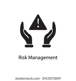 Risk Management black icon, Risk Management icon flat trendy style illustration on white background..eps