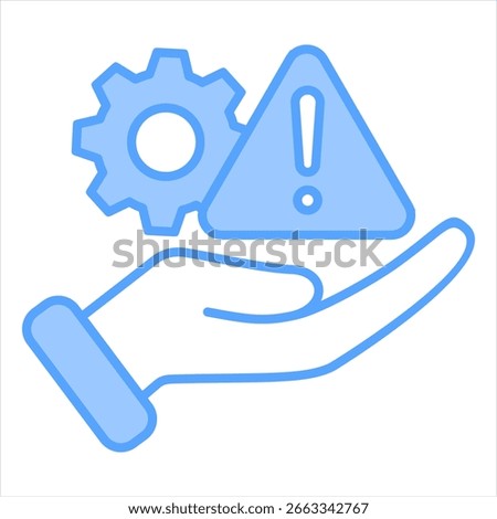 Risk Management Blue Icon Vector Illustration