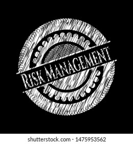 Risk Management with chalkboard texture. Vector Illustration. Detailed.