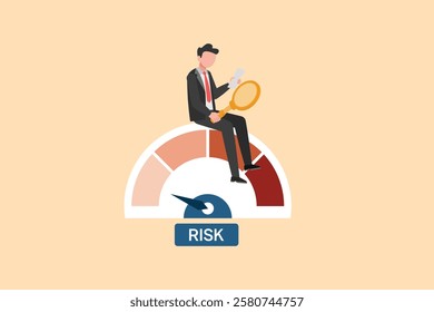 Risk management Concept. Colored flat vector illustration isolated.