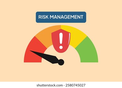 Risk management Concept. Colored flat vector illustration isolated.