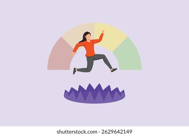 Risk Management Concept. Colored flat vector illustration isolated