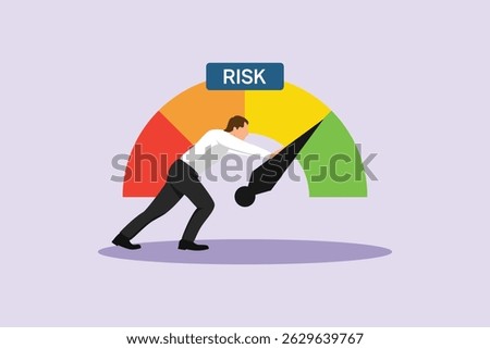 Risk Management Concept. Colored flat vector illustration isolated