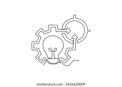 Concepto de gestión de riesgos. Diseño de dibujo de línea única. Ilustración gráfica de Vector