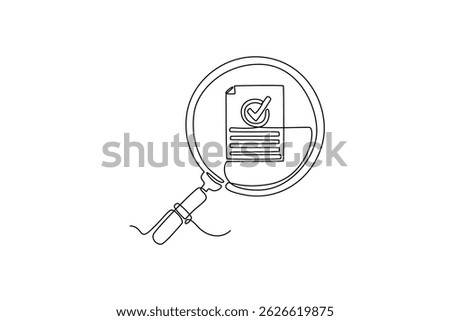Risk management concept. Single line draw design. Vector graphic illustration