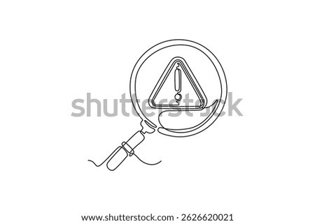 Risk management concept. Single line draw design. Vector graphic illustration
