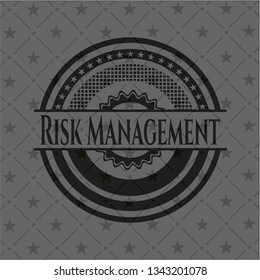 Risk Management dark icon or emblem