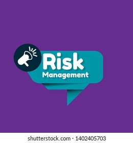 Risk Management emblem, label, badge,sticker. Risk Management speech bubble