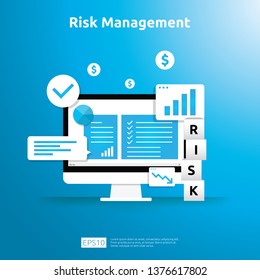 Risk Management Financial Identifying Concept Evaluating Stock Vector ...