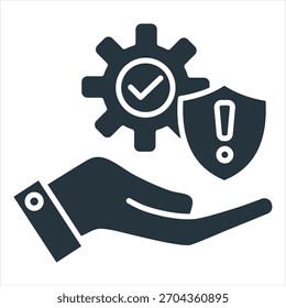 Vektorgrafik des Symbols für das Risikomanagement