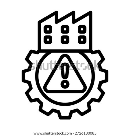 Risk Management Icon - Black Outline Icons Style For Accounting and Business
