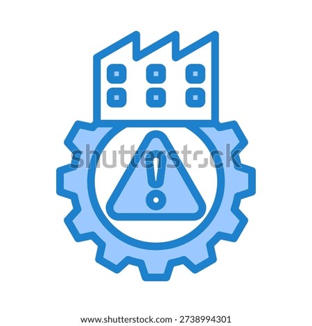 Risk Management Icon With Blue Color For Accounting and Business