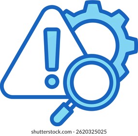 Risikomanagement-Symbol - Blaue Vektorgrafik