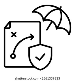 Risk Management Icon Element For Design