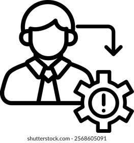 Risk Management Icon Element For Design